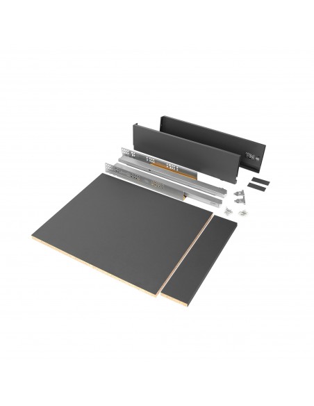 Kit de tiroir pour cuisine et salle de bain Vertex de hauteur 93 mm avec panneaux incluses. 