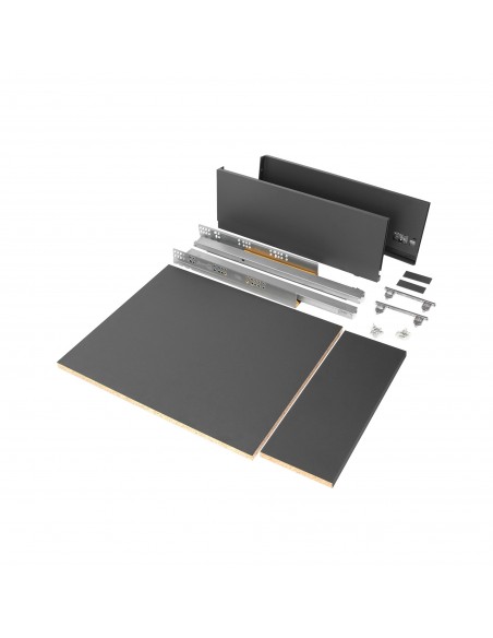 Kit de tiroir pour cuisine et salle de bain Vertex de hauteur 178 mm avec panneaux incluses. 