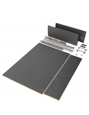 Kit de tiroir pour cuisine et salle de bain Vertex de hauteur 178 mm avec panneaux incluses. 
