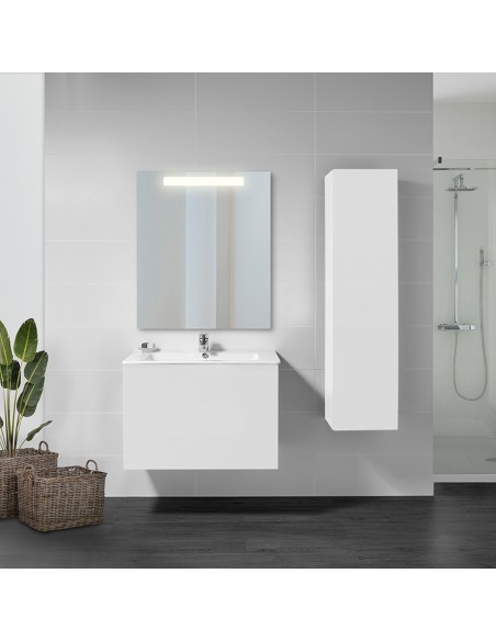 Miroir de salle de bain Pegasus avec éclairage frontal LED (AC 230V 50Hz) 