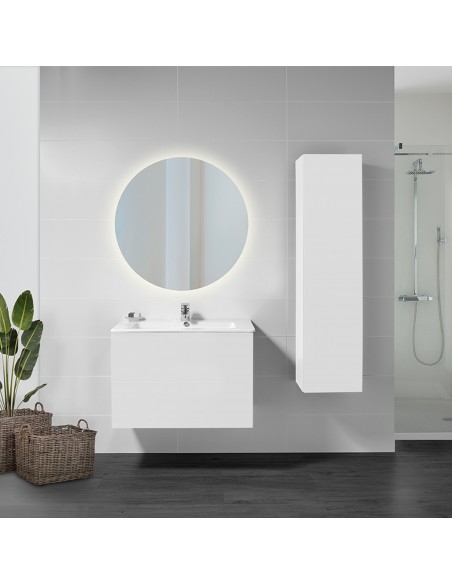 Miroir de salle de bain Cassiopeia avec éclairage décoratif à LED (AC 230V 50Hz) 