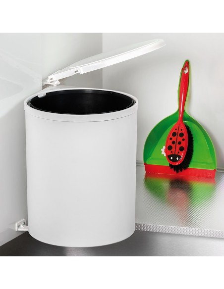 Emuca Poubelle de recyclage à fixation sur porte et conteneur de 13L 
