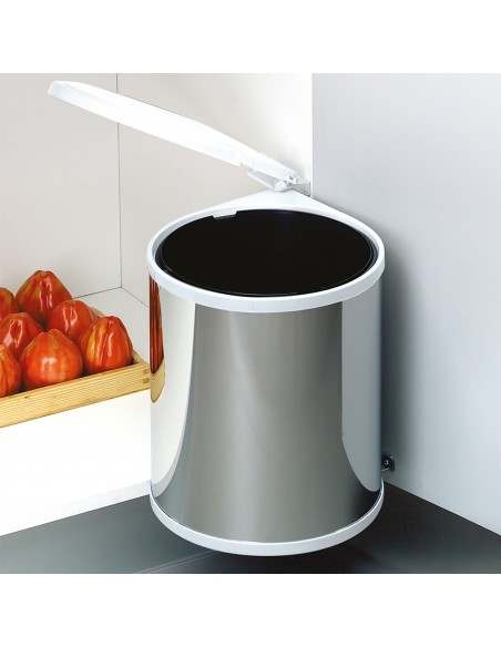 Emuca Poubelle de recyclage à fixation sur porte et conteneur de 13L 