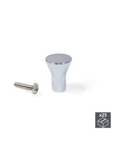 Lot de Boutons Tucson pour meuble, D. 16 mm, Zamak, Chromé, 25 ut. 