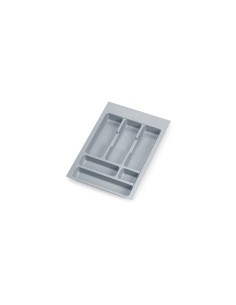 Range-couverts pour tiroirs de cuisine, module 400 mm, Plastique, Gris 