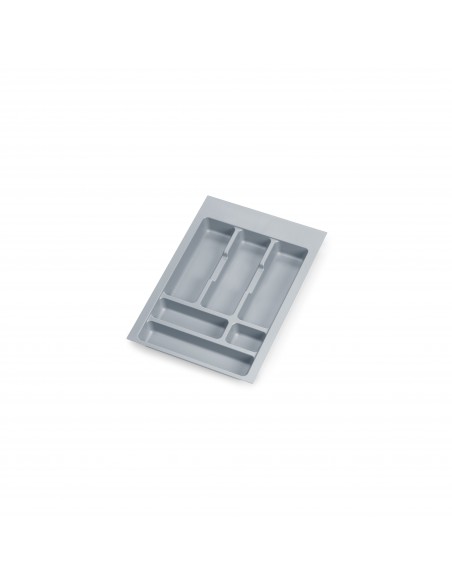 Range-couverts pour tiroirs de cuisine, module 400 mm, Plastique, Gris 