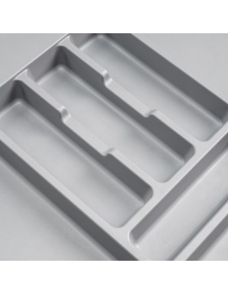 Range-couverts pour tiroirs de cuisine, module 400 mm, Plastique, Gris 