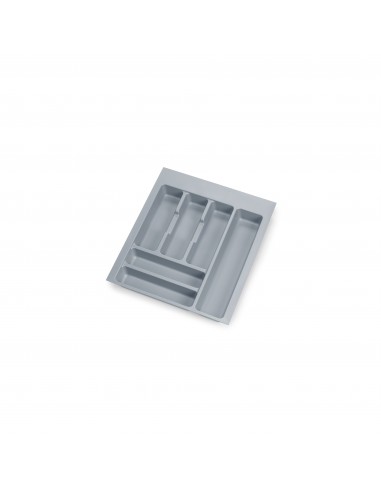 Range-couverts pour tiroirs de cuisine, module 450 mm, Plastique, Gris 