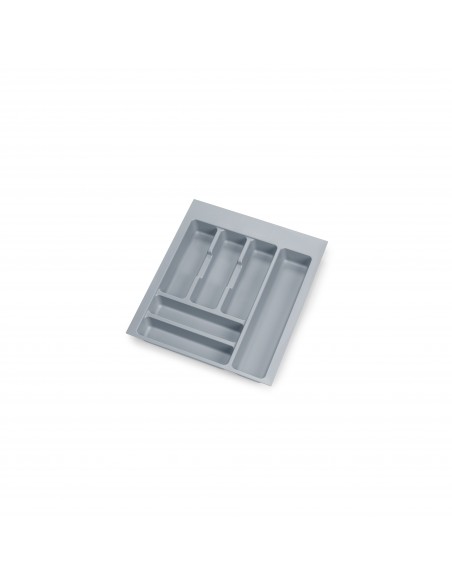 Range-couverts pour tiroirs de cuisine, module 450 mm, Plastique, Gris 