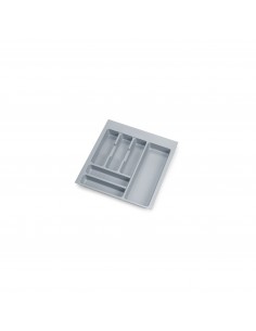 Range-couverts pour tiroirs de cuisine, module 500 mm, Plastique, Gris 