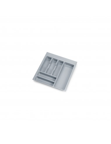 Range-couverts pour tiroirs de cuisine, module 500 mm, Plastique, Gris 