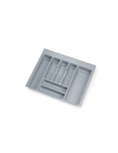 Range-couverts pour tiroirs de cuisine, module 600 mm, Plastique, Gris 