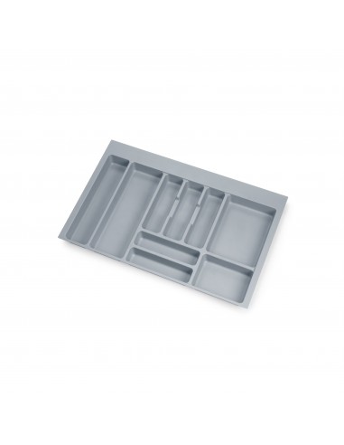 Range-couverts pour tiroirs de cuisine, module 800 mm, Plastique, Gris 