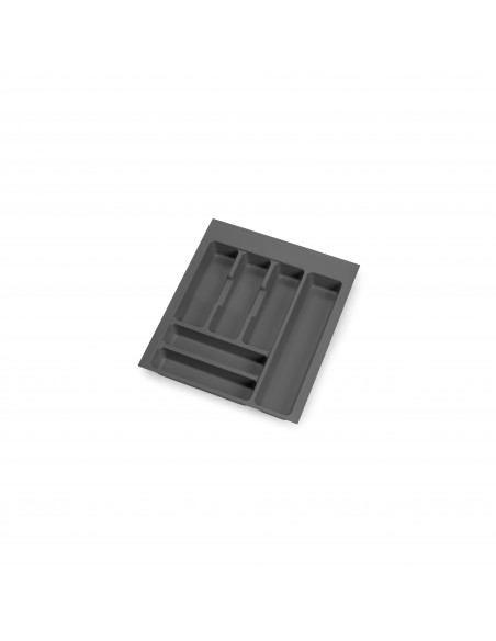 Range-couverts Optima pour tiroir de cuisine Vertex/Concept 500, module 450 mm .Panneau 16mm, Plastique, gris anthracite 