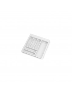 Range-couverts Optima pour tiroir de cuisine Vertex/Concept 500, module 500 mm .Panneau 16mm, Plastique, blanc 