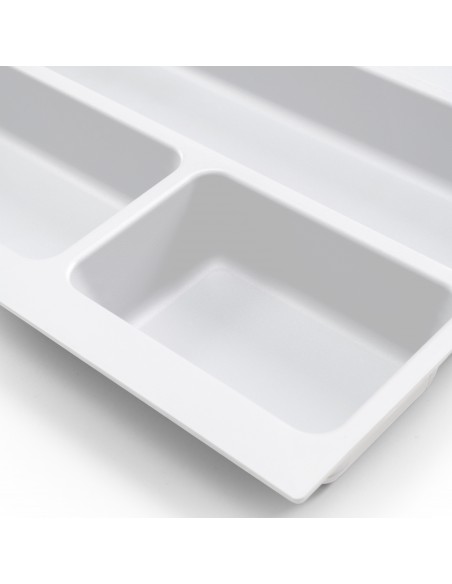 Range-couverts Optima pour tiroir de cuisine Vertex/Concept 500, module 600 mm .Panneau 16mm, Plastique, blanc 