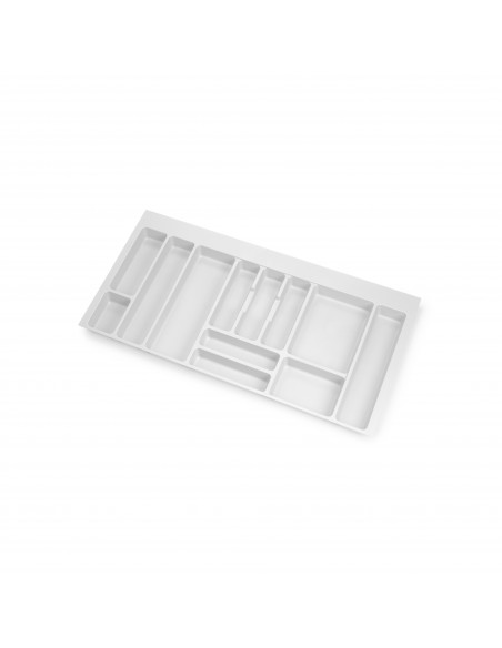 Range-couverts Optima pour tiroir de cuisine Vertex/Concept 500, module 1.000 mm .Panneau 16mm, Plastique, blanc 