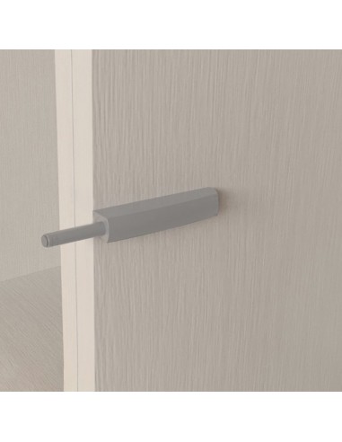 Ferme-porte Push Lite à emboutir sur l'armoire avec réglage, 70 mm,  Magnétique 2,5 kg, Plastique gris, Plastique