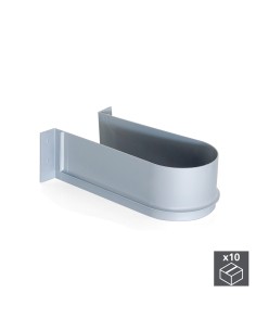 Lot de 10 Courbes Sous-évier pour tiroir de salle de bain, courbe, Plastique, Gris. 