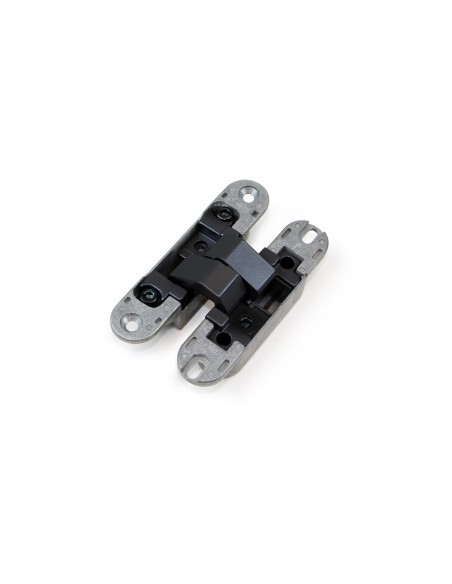 Charnière invisible pour portes, charge de 40 kg, ouverture de 180º, zamak, noir, 2 un. 