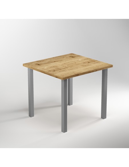 Pieds carrés pour table, 50x50mm, Peint en aluminium, Acier, 4 u 