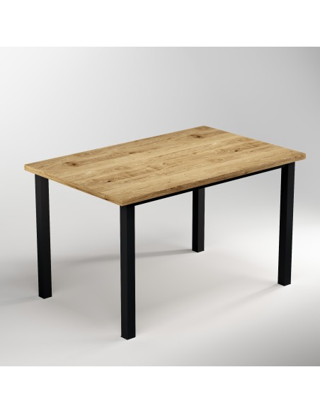 Pieds carrés et cadre de table, 50x50mm, 1.150x750, Peint en noir, Acier, 1 ut. 