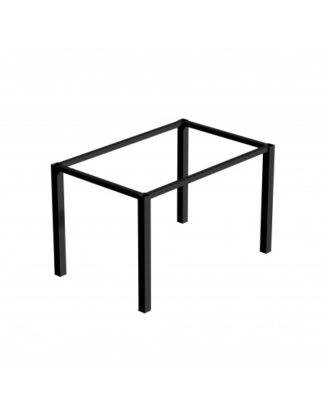 Pieds carrés et cadre de table, 50x50mm, 1.150x750, Peint en noir, Acier, 1 ut. 
