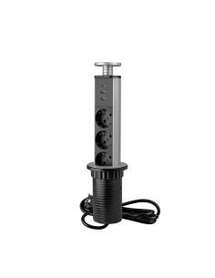 Multiconnecteur élevable Vertikal A+C, EU, Peint en aluminium, Plastique et Aluminium, 1 ut. 