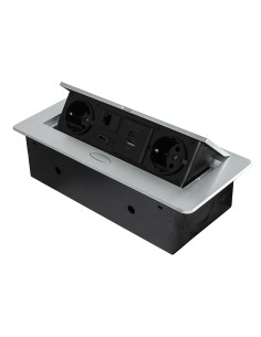 Multiconnecteur Atom 26 A+C pour bureau, EU, Peint en aluminium, Acier et Plastique et Zamak, 1 ut. 