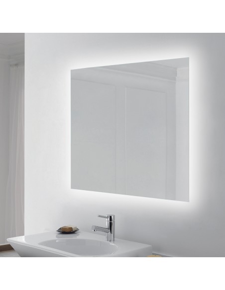 Miroir Centaurus avec éclairage décoratif à LED, rectangular 600 x 800 mm, AC 230V 50Hz, 14 W, Aluminium et Verre, 1 u 