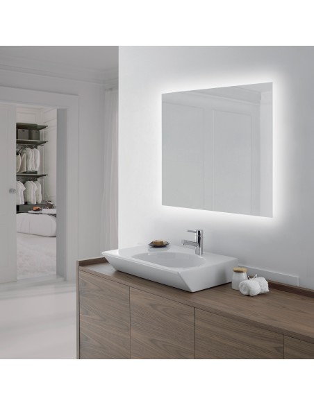 Miroir Centaurus avec éclairage décoratif à LED, rectangular 600 x 800 mm, AC 230V 50Hz, 14 W, Aluminium et Verre, 1 u 