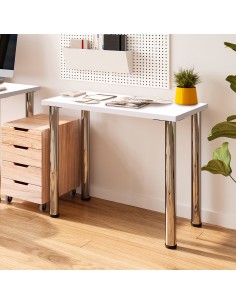 Plateaux de table, 900x500, Peint en blanc, Bois, 1 u  2
