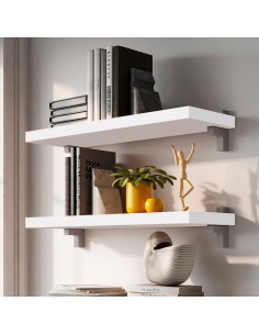 Plateaux pour étagères, 600x200, Peint en blanc, Bois, 1 u  2