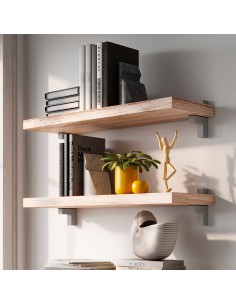 Plateaux pour étagères, 600x200, Finition chêne, Bois, 1 u  2