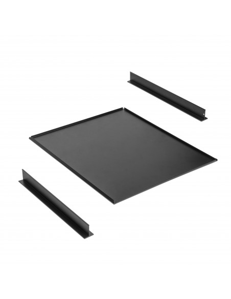 Kit de plateaux avec glissières à fermeture douce pour armoires, réglable, module 600mm, noir texturé 