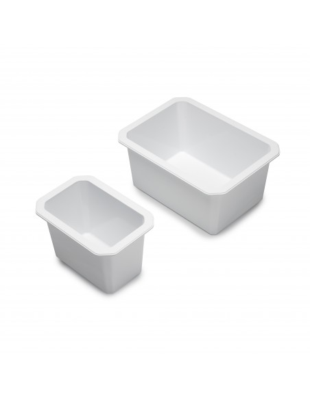 Cubes organisateurs Tidy de tiroirs de salle de bain, Plastique blanc, Plastique, 4 cubes 