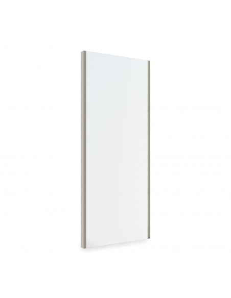Miroir extractible pour l'intérieur de l'armoire, Peint gris pierre, Acier et Plastique et Verre 