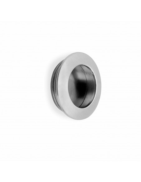 Lot de 10 boutons pour meubles Oregon, diamètre 41mm, Zamak, Nickel satiné 