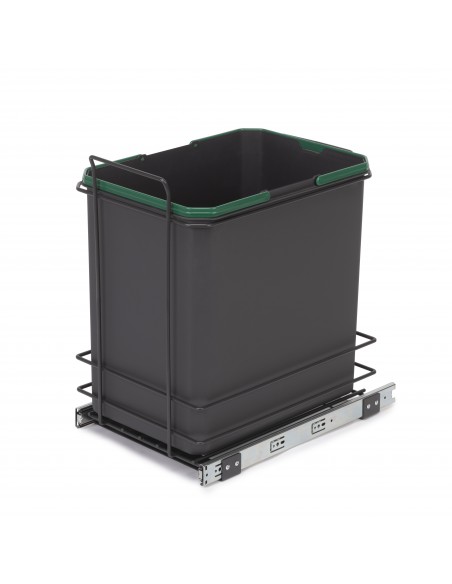 Emuca poubelle de recyclage pour montage inf�rieur et extraction manuelle pour meuble de cuisine Recycle 1x35 litres, Plastique 