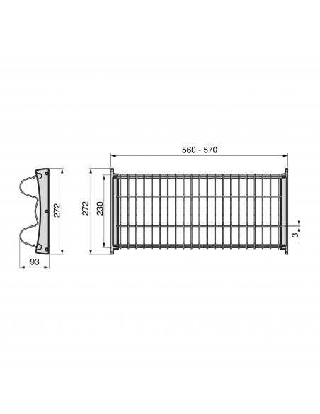 Egouttoir Suprastar pour module, 600, Peint en aluminium, Acier 