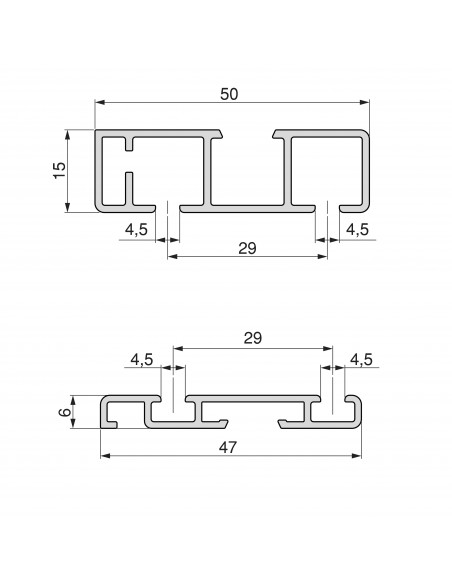 Kit de ferrures pour Flow2 2 portes coulissantes et armoire à fermeture souple avec rails de surface de 2,35m, panneaux non incl