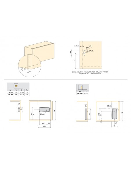 Mécanisme pour portes abattant Microwinch 